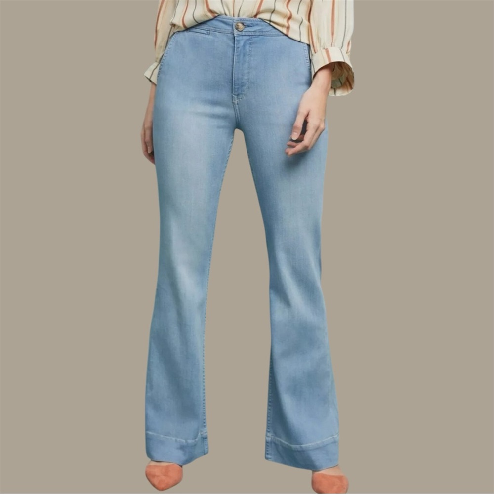 Pilcro and the Letterpress‎ Light Blue High Rose Bootcut Jeans Sz 30